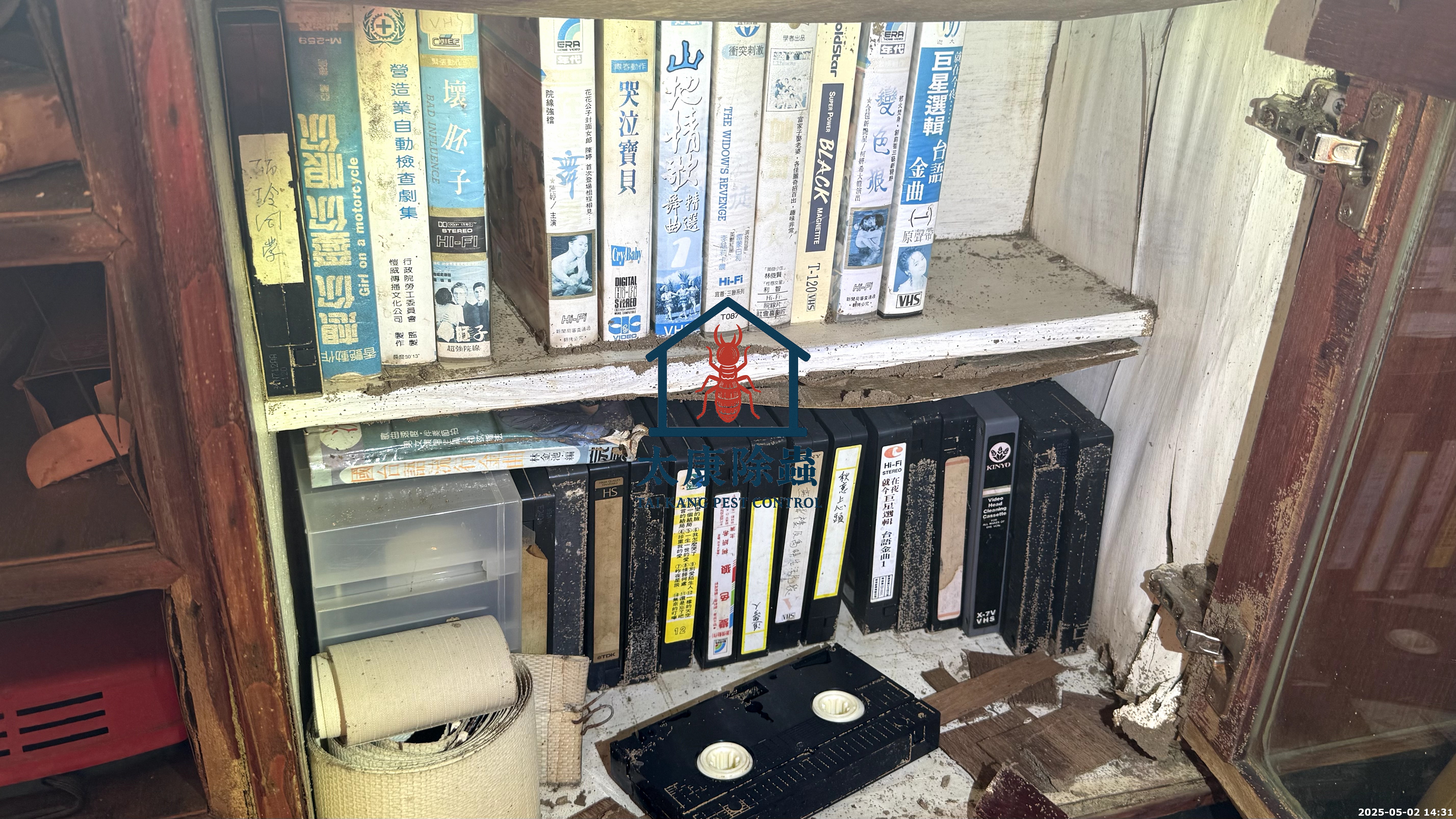 有白蟻活動，經專業除蟲公司太康除蟲處理後，使用注射藥劑深入防治，三週後回訪無白蟻活動，環境乾淨，屋主滿意評價推薦專業服務